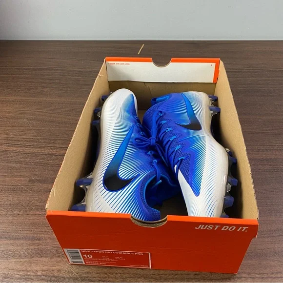 Nike Vapor Untouchable Pro Football Cleats Blue White 833385-400 Men’s Sz 16
